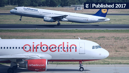 Lufthansa to Buy Units of Air Berlin for $249 Million - The New York Times